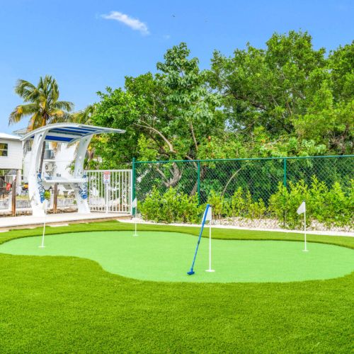 Putt, brag, repeat. Backyard mini-tournaments are basically mandatory here.
