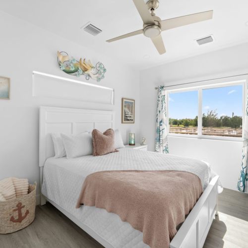 The clean lines, contemporary fixtures, and ample natural light create a fresh and invigorating space.