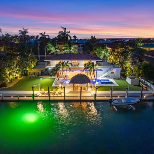 Nighttime magic on the water. Private dock, underwater lights and the perfect place to end the day.