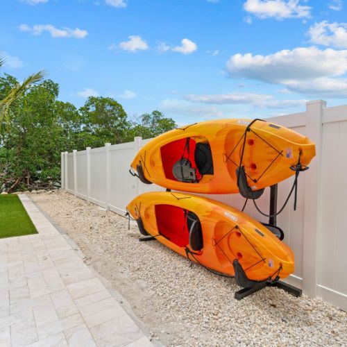 Kayaks are ideal for exploring the waterways.