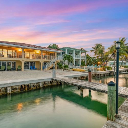 Sunset paints the house in gold — paradise really is this simple.