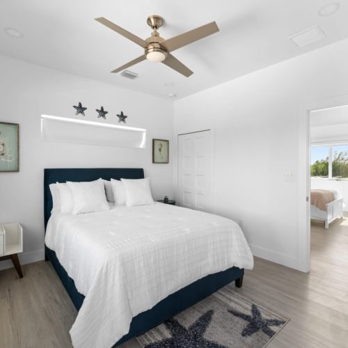 Luxurious comforts are present in all four bedrooms.