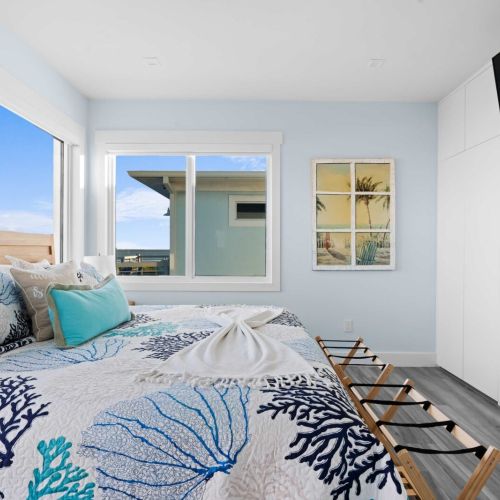 Enjoy the plush bedding and stylish decor that makes you feel right at home!