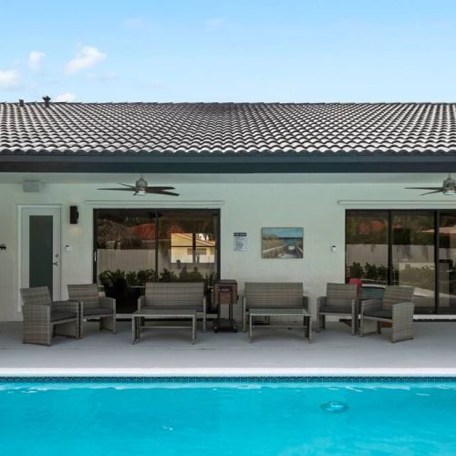 Lounge the day away by the pool.