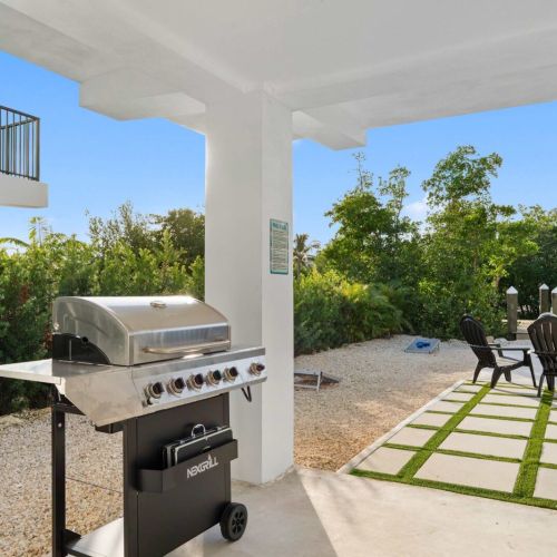 Private cookout zone meets island breeze. Dinner tastes better out here.