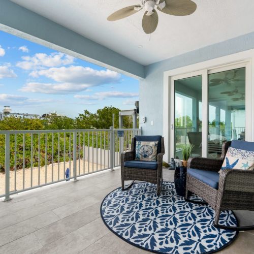 Curl up with a good book on the rocking chairs.