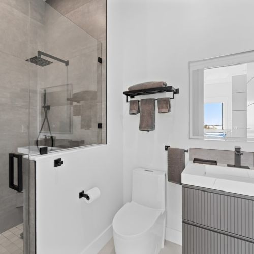 Experience pure, relaxation in our elegant and tranquil bathroom.