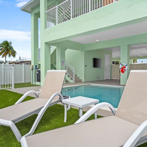 Soak up the sun on poolside loungers with your heated saltwater pool, and multiple decks for everyone to spread out and relax.