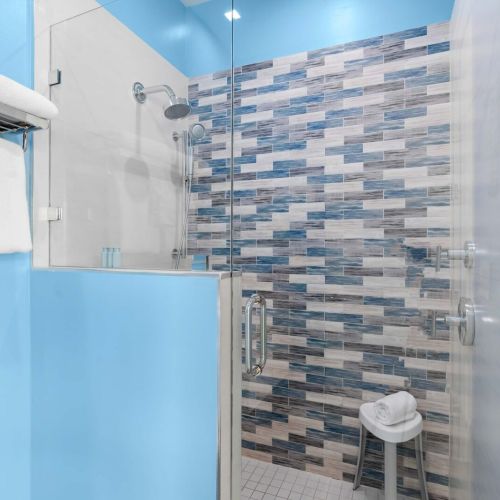With stylish tiles and modern fixtures, it's the ideal spot to refresh and rejuvenate