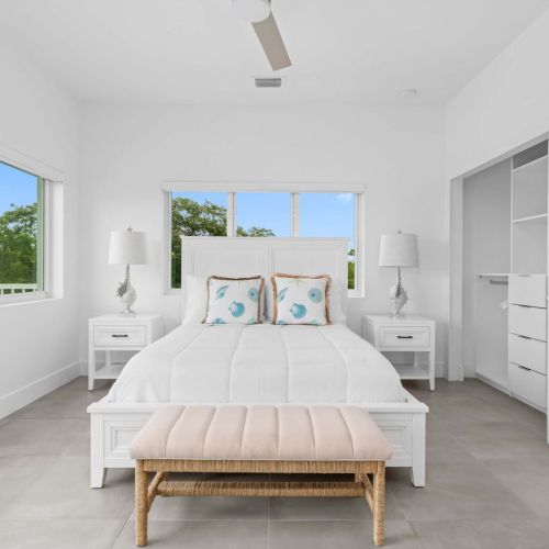 Relaxed coastal king suite with plenty of space to unwind