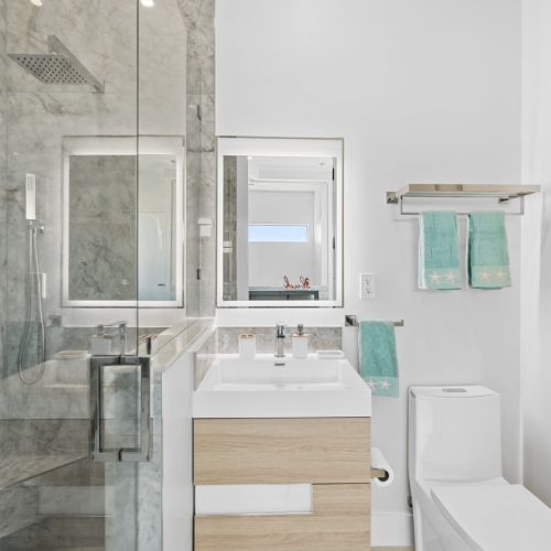 All bathrooms are stocked with pampering towels and essential toiletries.