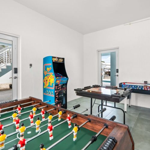 Game night just leveled up. Foosball, arcade classics, air hockey, and plenty of space to let the competition get loud. This is where laughs turn into memories that last all week.