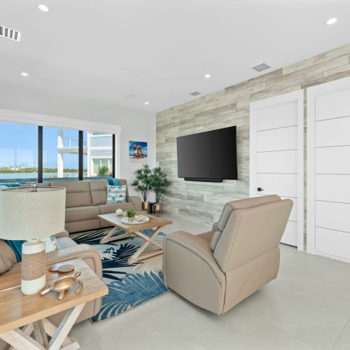 Relax and unwind in style in our spacious and inviting living room.