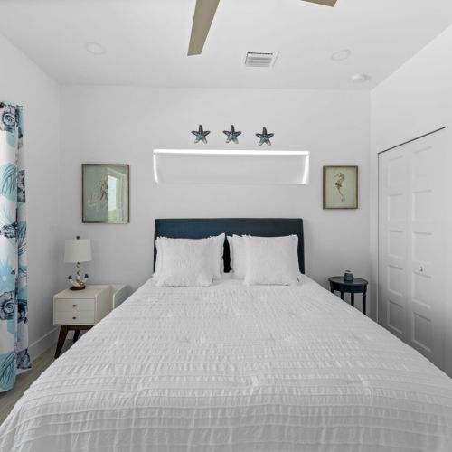 The clean lines, contemporary fixtures, and ample natural light create a fresh and invigorating space.