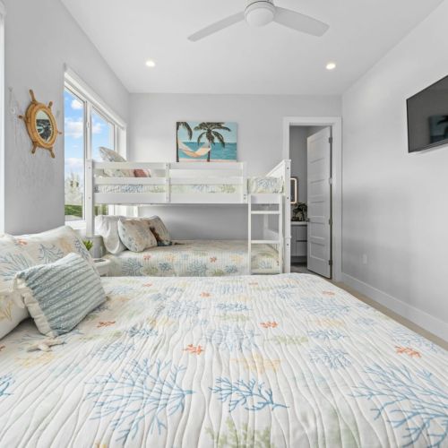 Relax and unwind while catching up on your favorite tv shows from the comfortable beds.