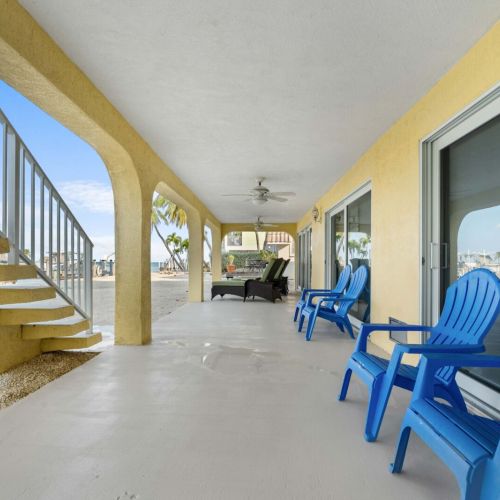 Ground-level patio vibes: shaded, breezy, and right by the water.