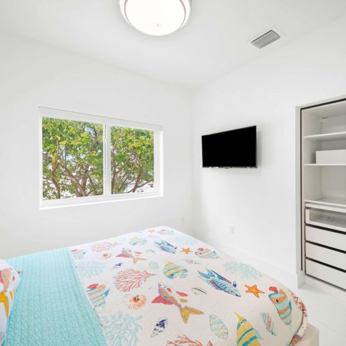 Bright, beachy decor and fresh views create the perfect retreat after a day of adventure!