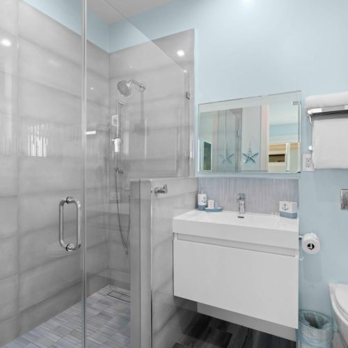 This bathroom is designed for relaxation and rejuvenation, promising you a spa-like experience during your stay.