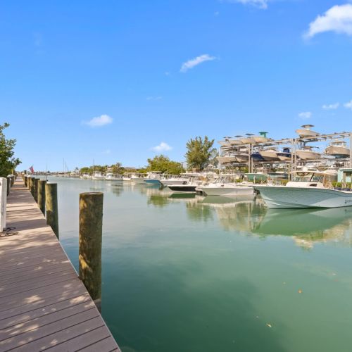 Hop on the boat on the private dock and explore the waterways.