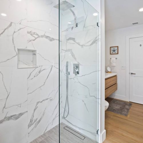 Nothing is more relaxing than a warm shower after a day of sightseeing.