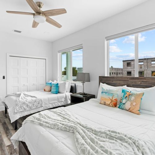 Feel like royalty while sleeping on the king-size bed. Both king bedrooms boast direct access to the deck!