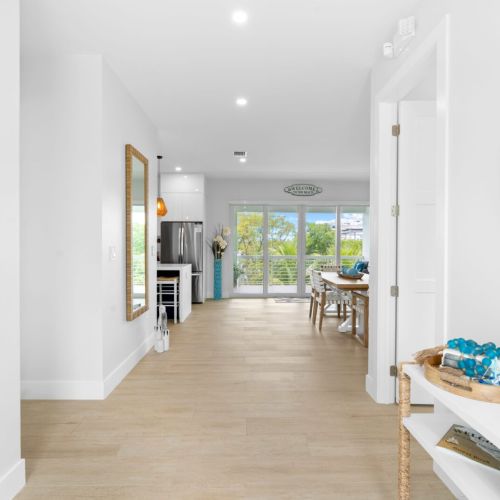 The entire home is decorated with a beach and boating motives.